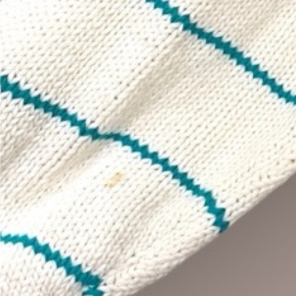 Vintage Cottage Core White and Green Oversized Cotton Sweater Small - Picture 5 of 7